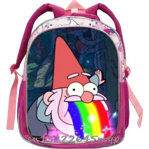 Mochila 12/14/16 inch Children cartoon Schoolbag for school reduction bag girls boys Gravity Falls backpack birthday gift