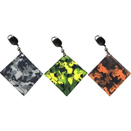 Mini Double-Sided Golf Ball Cleaning Towel with Carabiner Hook Camouflage Square Golf Ball Club Head Wiping Cloth Golf Cleaner