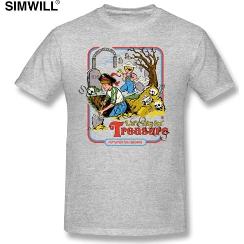 Lets Dig For Treasure T Shirt Mens Novelty Short Sleeved 100% Cotton Tee O-neck T-shirt Slim Fit Apparel Tshirt Friend Gift