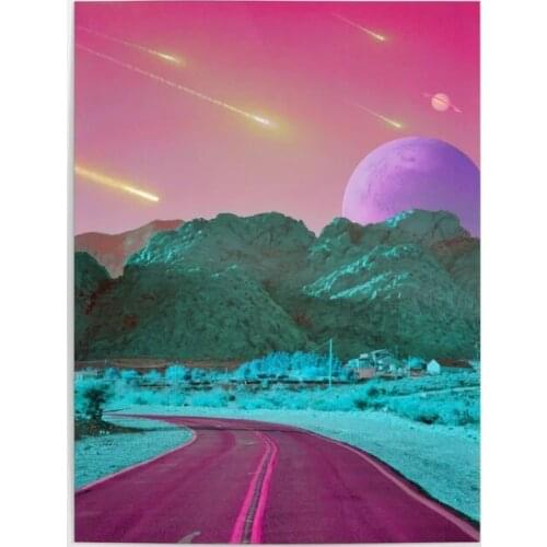 Home Decorative Running Painting Canvas Meteor Print Poster Modular Moon Pictures Modern Scenery Wall Art For Bedroom No Framed