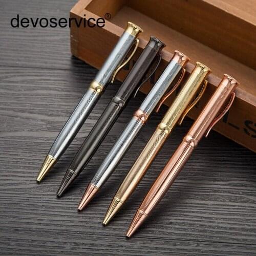 Creative High Quality Rotary Metal Pen Advertising Gift Metal Fashion Girls Pen Ballpoint For School Stationery Office Supplies