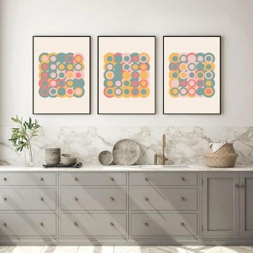 Minimalist Modern Geometric Pictures Abstract Color Line Wall Art Canvas Painting Poster and Print Gallery Living Room Home Deco