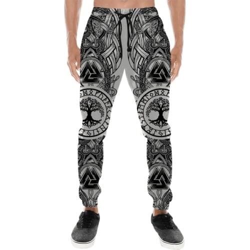 Viking symbol Odin Raven Tattoo 3D All Over Printed Men Pants Harajuku Fashion Trousers Autumn Casual Joggers Pants MPK-02