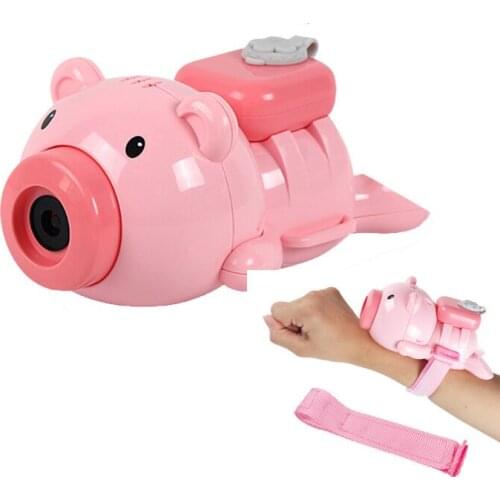 Hand Wearing Bubble Pig Watch Water Blowing Toys Boy Girl Automatic Bubble Blowing Wrist Soap Bubble Kids Outdoor