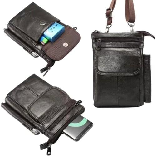 Genuine Cow Leather Case Hook Loop Clip Shoulder Belt For VIVO X20 X9S V5 X9 X6S Plus Y93 Y91 Y95 Y81i Z3i Z3 Z1 Y97 Z11i X23