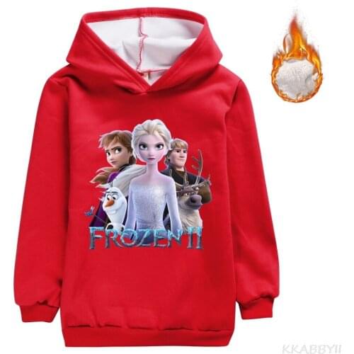 Disney Cartoon Fall Winter Frozen Childrens Clothing For Boys And Girls With Unopened Hoodies
