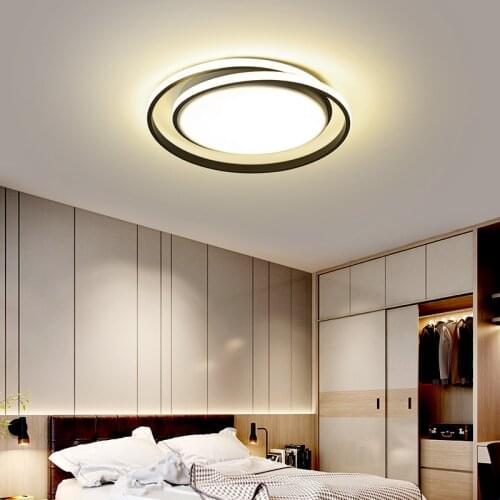 Bedroom lamp ceiling lamp simple modern round room lamp creative personality designer Nordic decorative led lighting golden