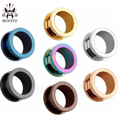 KUBOOZ Ear Piercing Tunnels Stainless Steel Screw Expander Plugs Gauges Earring Body Jewelry Fashion Gift 6mm-20mm 48PCS/Lot