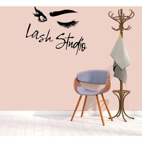 Eyelash Wall Decor For Eyes Studio Beauty Studio Wall Decoration Revocable Waterproof Vinyl Art Mural DW10655