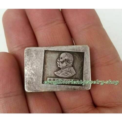 Antique style collected China Qing Handwork Miao silver Pay soldiers silver bar