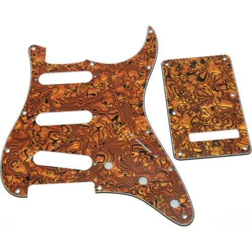 ST Pickguard,Trem Cover and Screws SSS Tiger Pattern