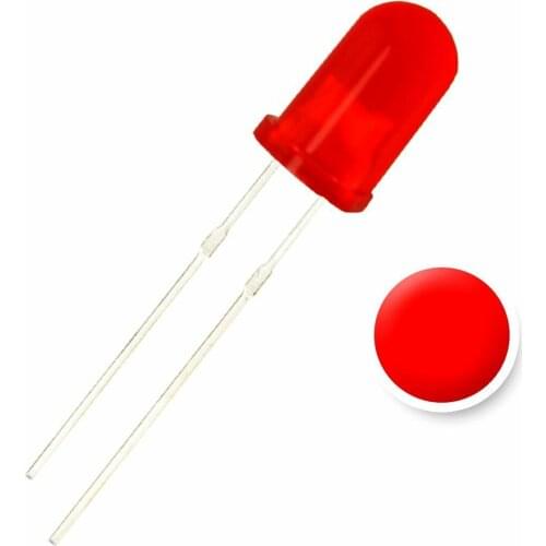 5MM Red Diffused Lens LED Diode - Pack of 50