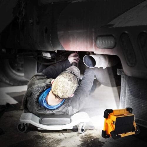 LED Spotlight Work Light Solar Powered for Emergency Camping Hiking Torchs