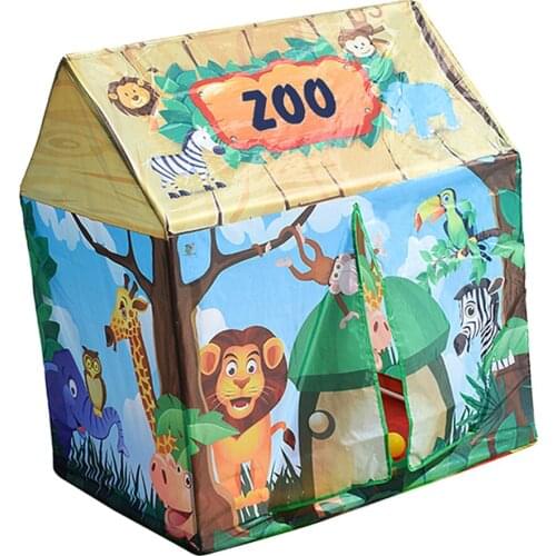 Forest House Themed Tent Children Playhouse for Kids Indoor Outdoor Play