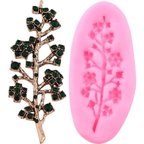 Tree Branches Silicone Mold Diamond Gem Fondant Mold Cupcake Topper DIY Cake Decorating Tools Jewelry Resin Candy Chocolate Mold