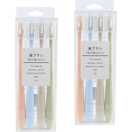 Simplicity Toothbrush 4Pcs/lot Toothbrush Soft Fur Adult Small Head Toothbrush Home Travel Wholesale