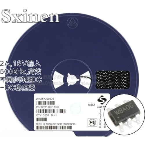 SY8120B1ABC Silk Screen WB SOT-23-6 Synchronous Step-down DC-DC Regulator