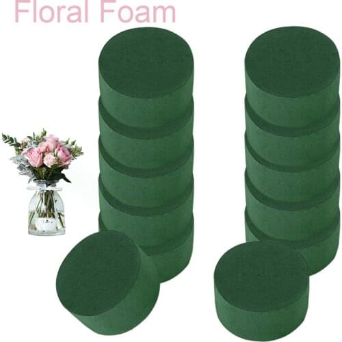 12pcs/pack Keep Fresh Absorb Water DIY Craft Wedding Aisle Party Decoration Flower Arrangement Round Floral Foam Storage Holder
