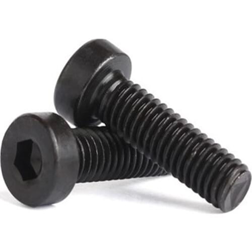 10-50pcs M3 M4 M5 M6 M8 Grade 8.8 steel Black DIN7984 Hex Hexagon Socket Thin Low Short Head Allen Cap Screw Bolt