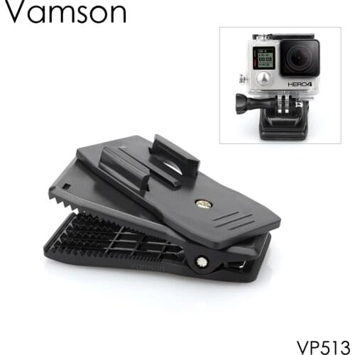 Vamson 360 Rotary Detachable Back Clip for GoPro 9 8 7 6 5 for Yi 4K for SJCAM for SJ4000 Sports Camera Accessories VP513