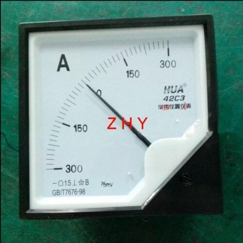 42C3 Model Square Ammeter Ampere Meter Gauge Black DC 1A 2A 5A 10A 15A 20A 30A
