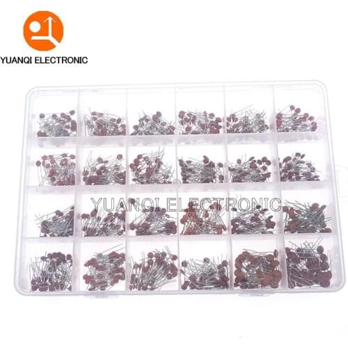 960pcs 24value*40pcs=960pcs 50V Ceramic Capacitor Assorted kit Assortment Set + Box