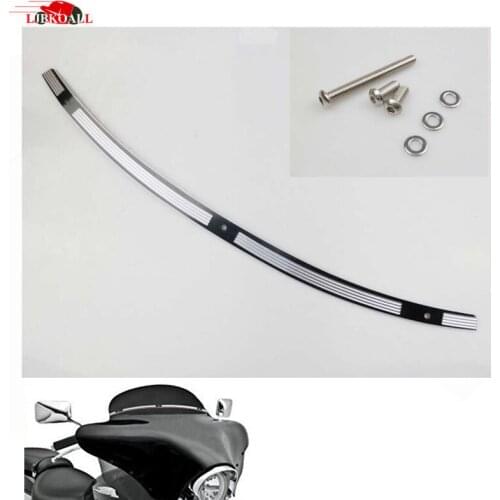 Motorcycle Windshield Windscreen Trim CNC Aluminum For Harley Touring CVO Electra Street Glide FLHXS FLHTK FLHXS 2014 2015 2016