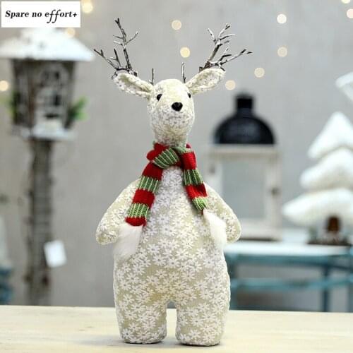 White Fabric Doll Christmas Decoration Desktop Counter Decoration Christmas Gift Bag Landscaping Christmas Home Decoration