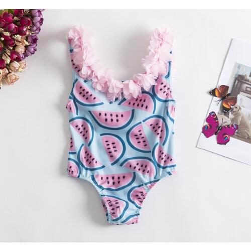 Baby Girls Swimsuit Cute One-Piece Bikini Causal Beachwear Bathing Costume Summer Beach Party Swimmingsuit For 1-5 Years Girls