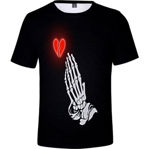 Juice Wrld T Shirt Punk Hip hop fashion 3D Tees men Summer Tops Gothic Streetwear Swag Y2K Aesthetic T-shirt Short Sleeve Unisex