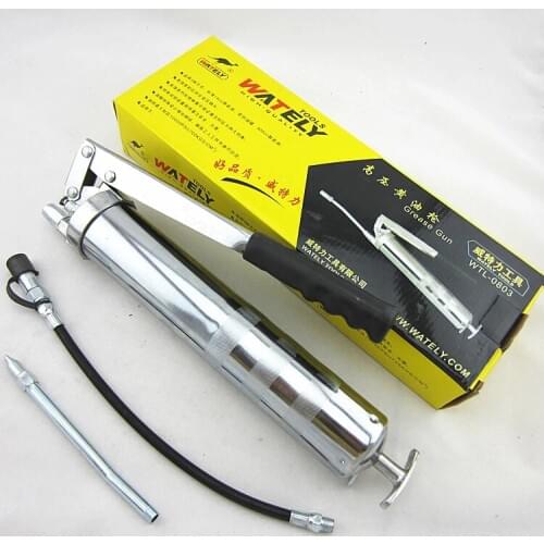 Hot Sale Industrial Grade Top Notch 14OZ 400CC Grease Gun Manual Alemite Gun Lubricating Screw Lever Grease Gun With Two Hoses