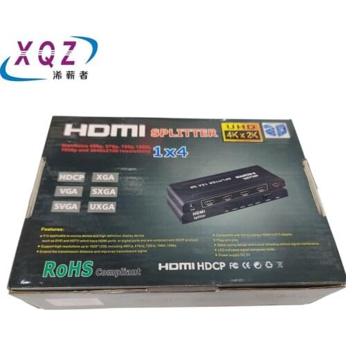 HDMI splitter 1 in 4 out 4K*2K HDTV display 4port HDMI video amplifier HDMI 1080P 1*4