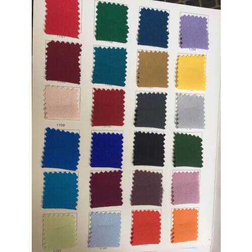 Howmay 100% pure silk fabric crepe de chine 30m/m 45" 130gsm 114cm CDC color chart for sewing dress or DIY handmade multicolor
