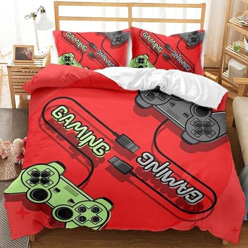 Video Game Controllers Duvet Cover 3D Printing PlayStation Quilt Cover Gaming Addict Bedding Set Queen King Size Comforter Cover