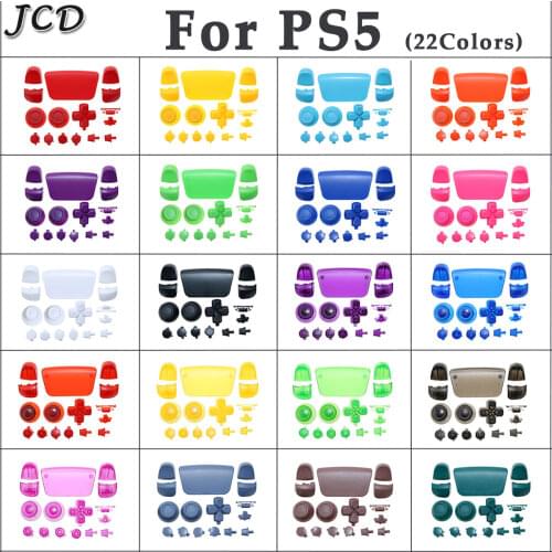 JCD For Playstation 5 PS5 Controller Color Button Key Replacement Shell Case Cover D-pad L1 R1 L2 R2 Joystick Cap