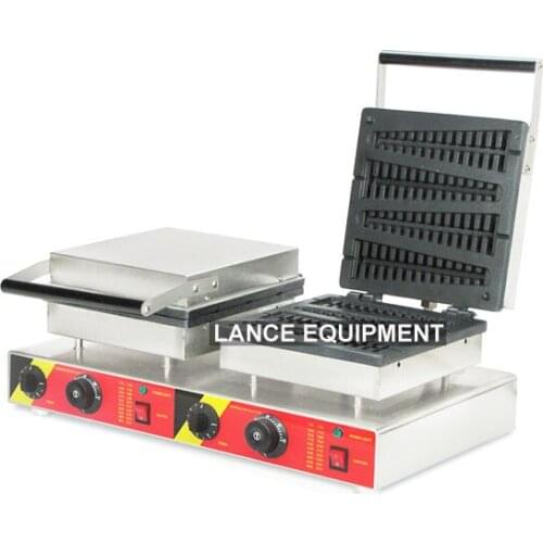 Commercial 110v/220v non-stick dual lolly waffle maker machine for sale