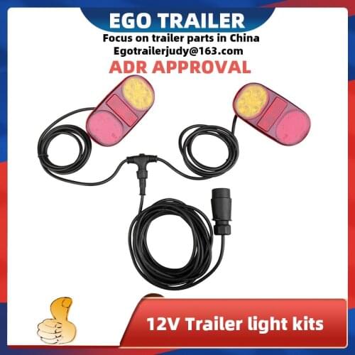 Ego trailer LED trailer tail lights lamp kit trailer lights cable waterproof 12V trailer parts , TRAILER SIDE ONLY