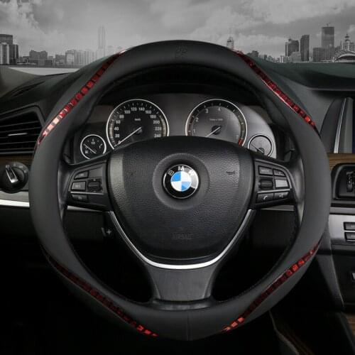 Carbon Fibre Leather Car Steering Wheel Cover for BMW X1 X2 X3 X4 E84 F84 F39 E83 F25 G01 F97 F26 G02 F98 Auto Accessories
