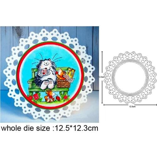 Lace Circle Frame Metal Cutting Dies for 2020 New Stencils dies DIY Scrapbooking dies Embossing Album Cards Making Craft dies