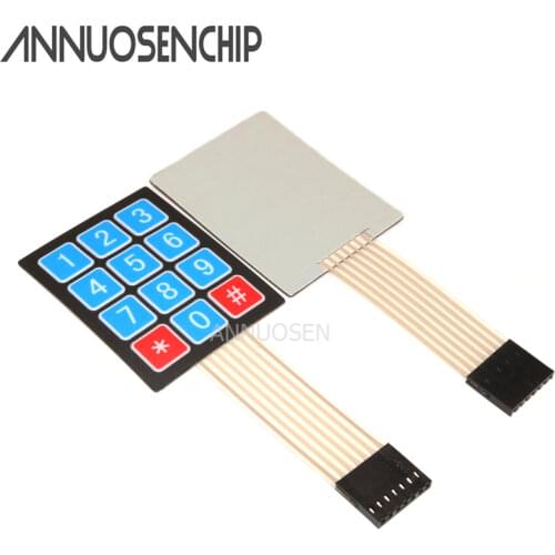 Membrane Switch Monitor Switch Matrix keyboard Membrane keypad Control panel 3*4 45*58MM