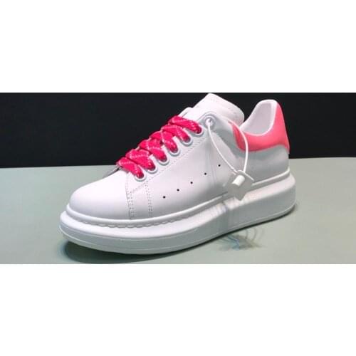 HOT Women Sneakers 2020 Fashion Shoes Women genuine leather Platform Shoes Women Lace up Casual Shoes White