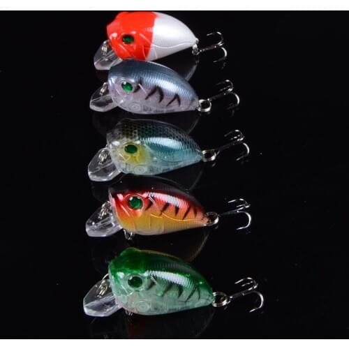 5pcs 4.5cm 8g Small Crankbait Lifelike Fishing Lure Unique Body texture Fish Bait Hard Wobbler Tackle pesca With 3D Eyes