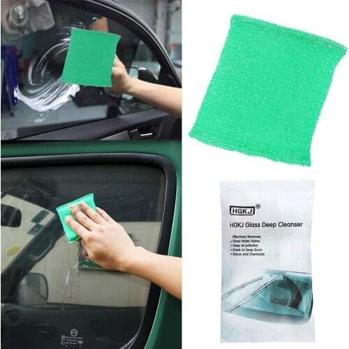 Car Scratch Remover Liquid Sponge Glass Deep Cleanser Car Glass Cleaning Sponge Glass Remove Oil Film car styling