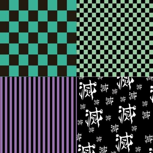 Anime Demon Slayer Kimetsu No Yaiba Cosplay Tanjirou Zenitsu Fabric Printed Cloth For Patchwork Needlework DIY Handmade Home