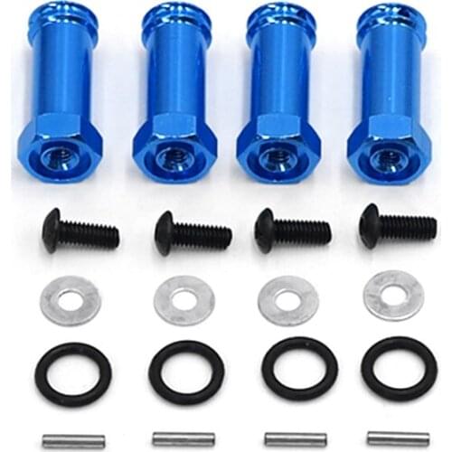 1/10 RC Car Upgraded Parts HSP SCX10 Aluminum Wheel Hex Extension Adapter x 4 Longer Combiner Coupler