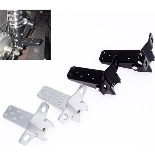 1 Pair Universal Motorcycle Foot Pedals Rear Passenger Clamp-on Steel Axle Foldable Pedal Footrest Motorbike Pedals Accessories