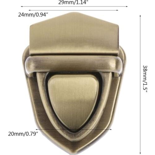 1Pc Turn Locks Twist Lock DIY Metal Clasp Handbag Shoulder Bag Purse 62KE