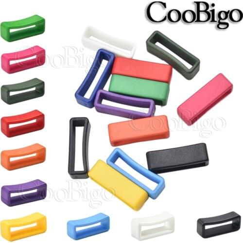 10pcs 18mm Colorful Watchbands Belt Strap Loop Ring Plastic Buckles for Backpack Straps Bags Harness Dog Collar DIY Accessories