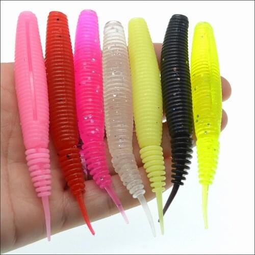 5Pcs/bag Soft Fishing Lure 10cm 7g Flying pupa bee pupa Needle Tail Lake Pond Cheap Fishing Bait Potato Black Bait Luya bait