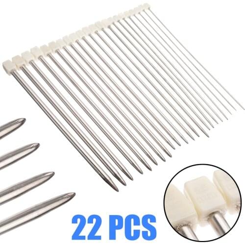 11Pair 2mm-8mm Knitting Needle Set 25cm Single Point DIY Weave Sweater Clothes Needle Hooks For DIY crafts Knitting